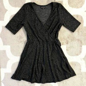 Fortune + Ivy Salma Leopard Print Wrap Dress